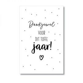 Mini-kaart | Dankjewel voor dit toffe jaar!