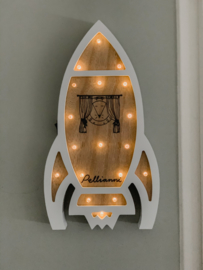 Pellianni | Houten LED-tafellamp raket