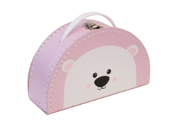 Koffertje ijsbeer roze