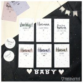 Mini kaart | Hoera! een baby