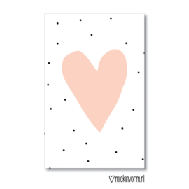 Mini kaart | Roze hart