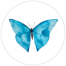 Muurcirkel Blauwe vlinder