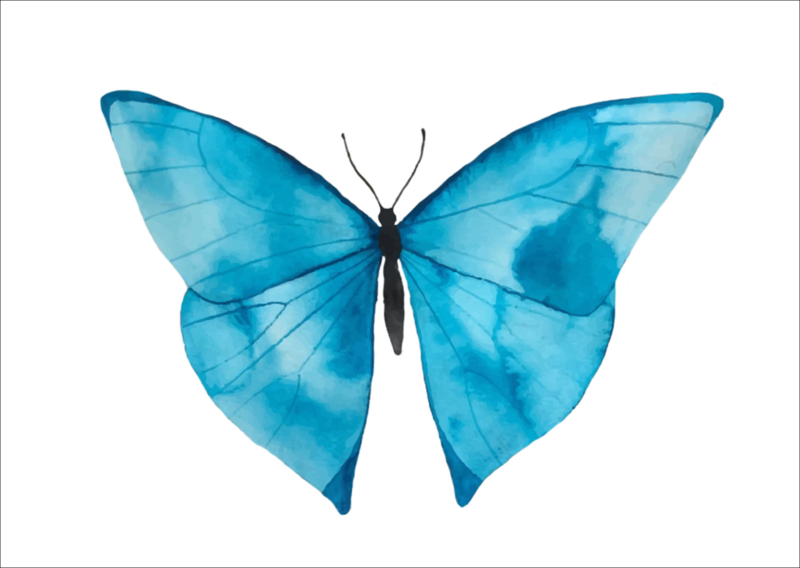 Tub Stevenson hamer Blauw vlinder - kaart | Ansichtkaarten | Wander by Elise