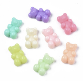 Gummy bear kralen mix 18x11x7 mm – 5 stuks