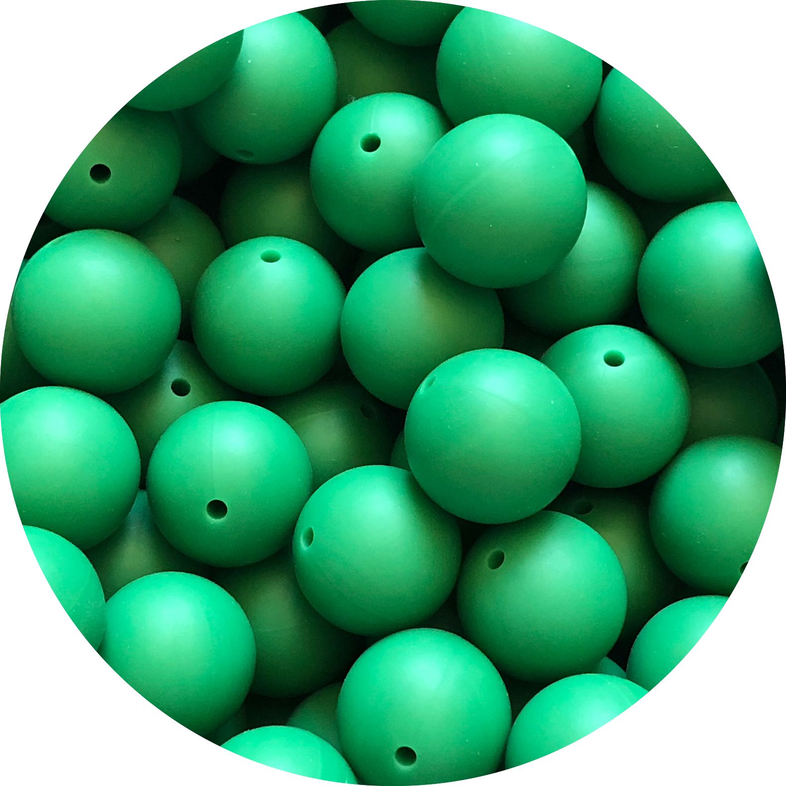 Siliconen Kralen Christmas Green – per stuk | Ø12 mm, Ø15 mm of Ø20 mm