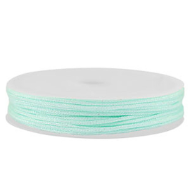 Macramé draad gevlochten mint – 1 mm – op rol per 10 meter