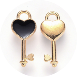 Bedels key with black heart 5st