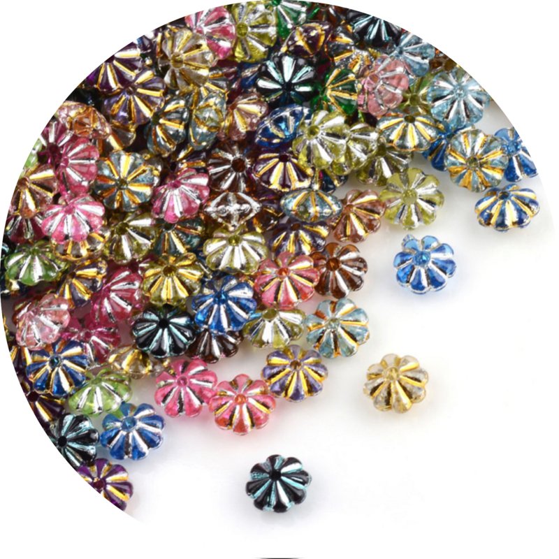 Kralen gekleurde spacers mix 200 stuks