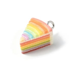 Bedel regenboog taart 3D 20x13x9 mm – per stuk
