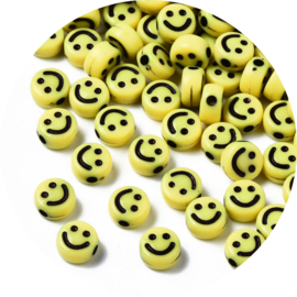 Letterkralen smiley geel 25st