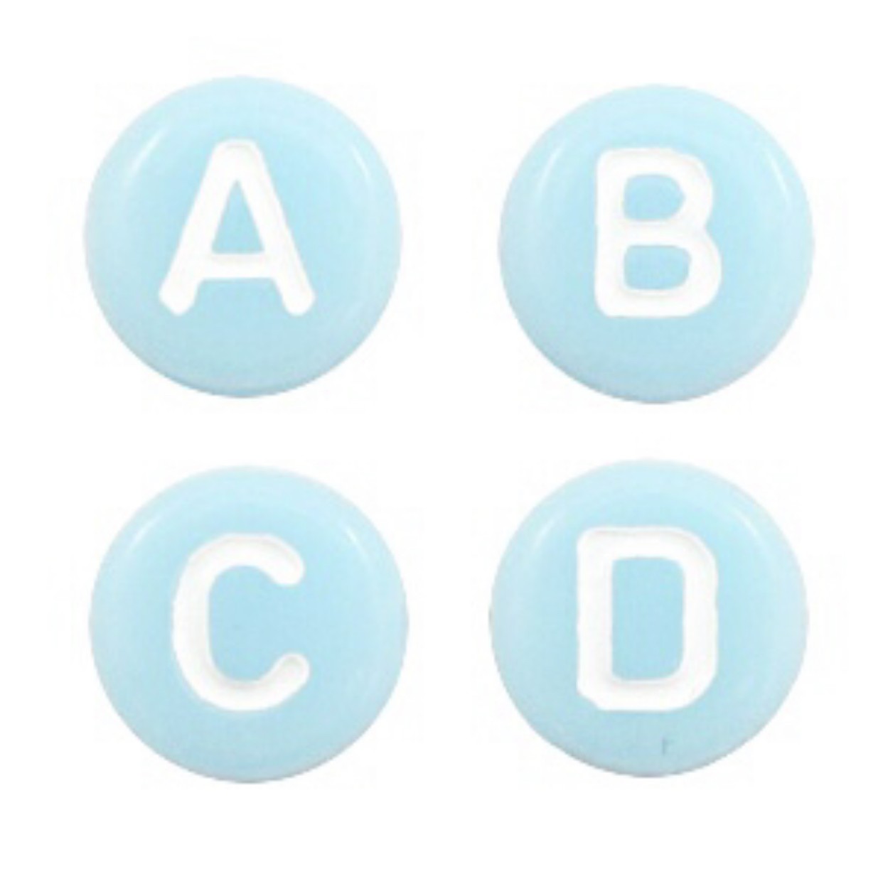 Letterkralen baby blauw 750 stuks OP=OP
