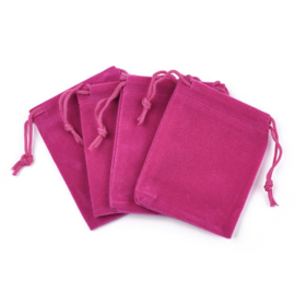 Kadozakje roze velvet 9x7cm