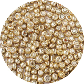 Rocailles kralen goudkleurig – 4mm – per 10 gram