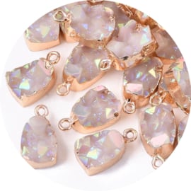 Bedel resin iriserend druzy-look 18x10x8 mm – 1 stuk