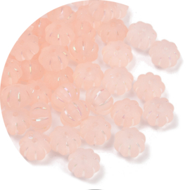 Kralen Frozen Pumpkin peach 12x12x8 mm – rijggat 1,8 mm – 30 stuks
