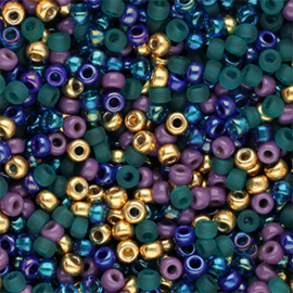 Miyuki rocailles 8/0 – Pauwenveer Mix – 3 mm – 5 gram
