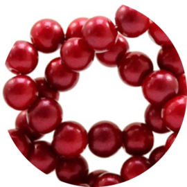 Glaskralen 6mm – Rood (50 stuks)