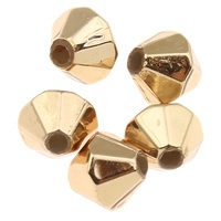 Kunststof facetkralen (spacer) – goudkleurig – 5 mm – 50 stuks