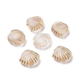 Kunststof kralen schelp met glans laag – 11×12mm – per 10 stuks
