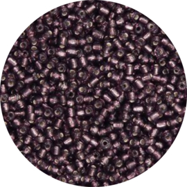 Kralen rocailles dark purple silver lined 2mm