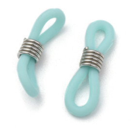 Brilkoordeindjes mint/zilver – 20×5 mm (per paar)