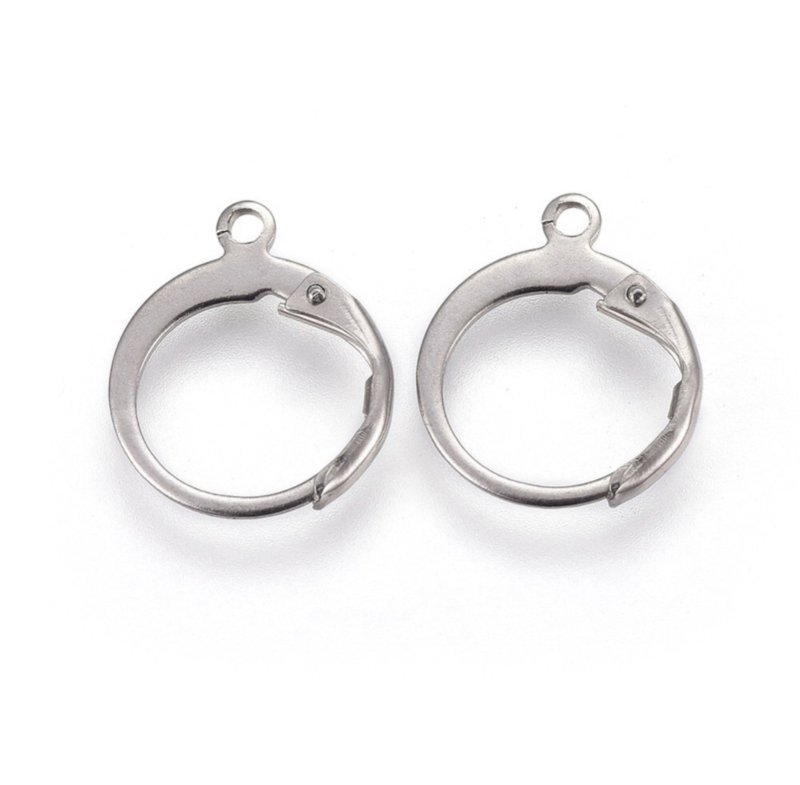 Oorbelhaakjes stainless steel (RVS) – 1 paar