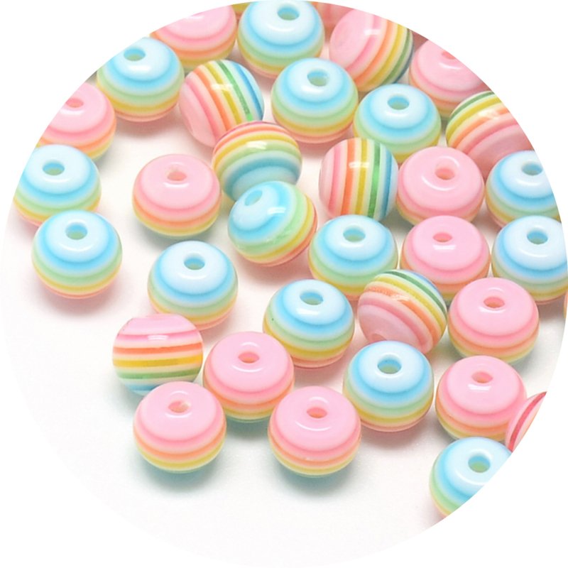 Kralen resin regenboog 50 stuks