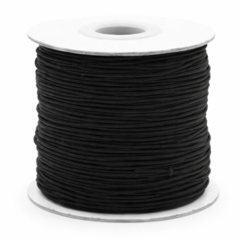 Elastisch draad zwart – 1 mm – per meter