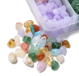 Kralenbox – Gemstone look pebbles – ruim 500 stuks