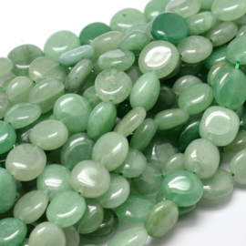 Natuursteen kralen aventurijn – nuggets ca. 6x8mm – streng 38cm