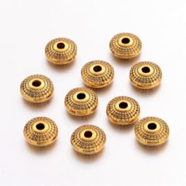 Goudkleurige spacer kralen – 8x4mm – 20 stuks