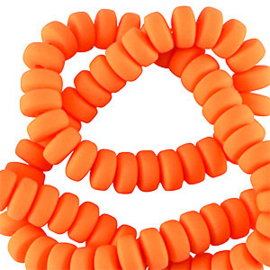 Kralen polymeer rondellen orange 25st