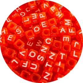 Letterkralen kubus dark orange 100st