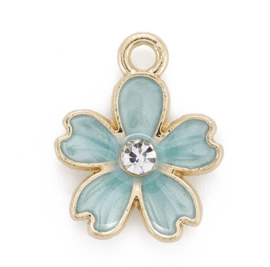 Bedels aqua flower with stone 5st