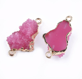 Resin stone hot pink