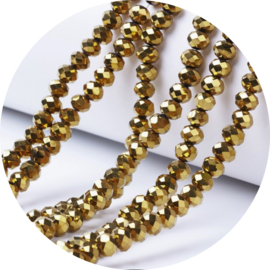 Kralen facet klein gold 140 stuks