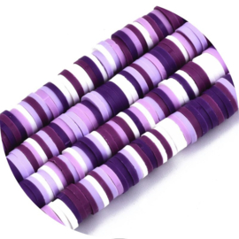 Katsuki kralen 6mm paars mix (ca. 340 stuks)