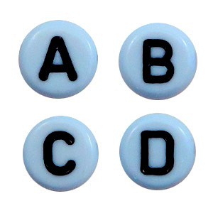 Letterkralen donkerblauw 750 stuks OP=OP