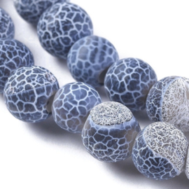 Crackle agaat kralen blauw – ca. 6 mm – ca. 60 stuks