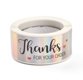 Rol stickers “thanks for your order”