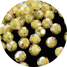 Kralen geel met glans 9,5×9,5 mm – rijggat 2 mm – 100 stuks