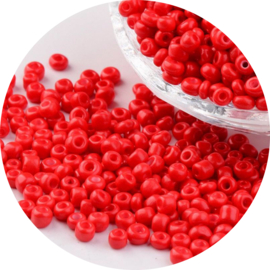 Rocailles rood 4mm (grootverpakking)