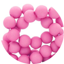 Acryl kralen rond – ca. 6 mm – 50 stuks (roze)