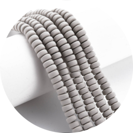 Polymeer rondellen 6x3mm – grijs – ca. 110 stuks