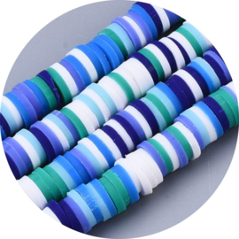 Katsuki kralen 6mm oceaan mix (blauw/groen/wit, ca. 340 stuks)