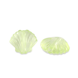 Kralen kunststof shell green 10st
