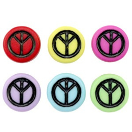 Figuurtjeskralen 7mm – Peace mix pastel (25 stuks)