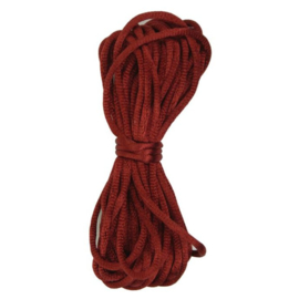 Satijnkoord Ø2mm - 5 meter - roodbruin- KumiHimo