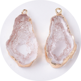 Bedels crystal clear gold plated resin