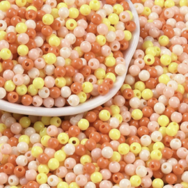 Oranje kralen kunststof 4mm – per 10 gram